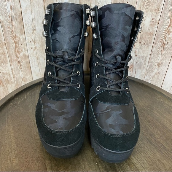 Steve Madden Greater Camo Platform Combat Ankle Boots Size 10 Women - Picture 3 of 10